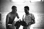 Coach Shellenberger and a Member of the Swimming Team, circa 1963