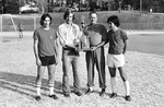 Varsity Soccer Tri-Captains Receiving Special Merit Award, 1974